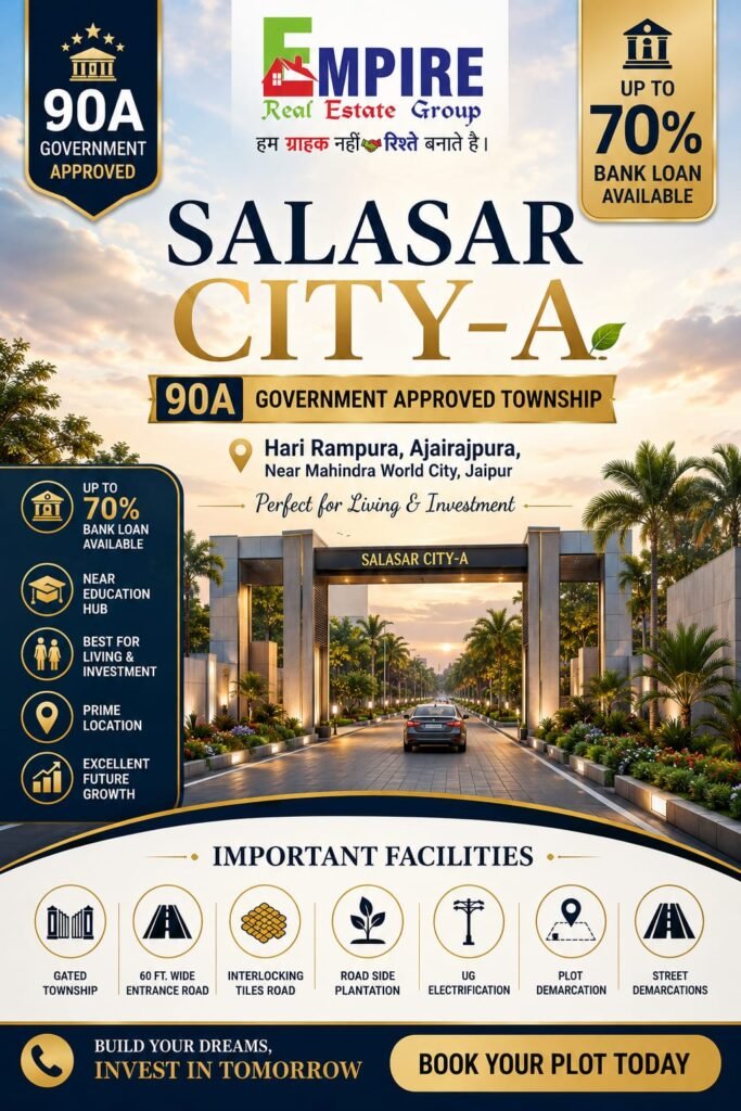 Salasar City-A – Government Approved Township Near Mahindra World City, Jaipur